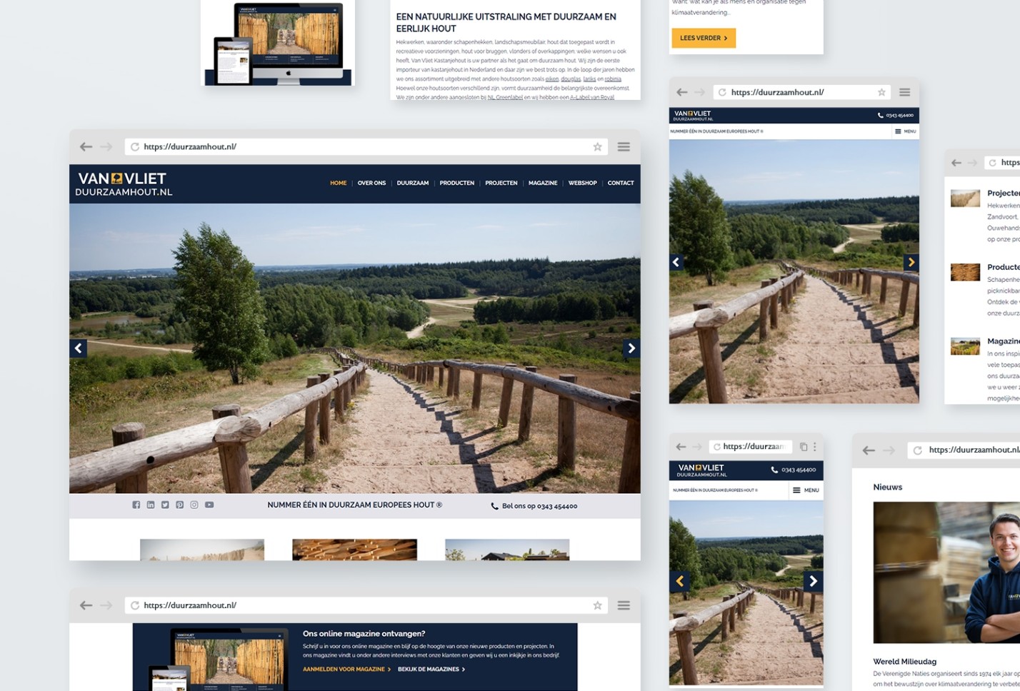 Schetsen van de website duurzaamhout.nl