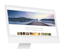 Laptop en telefoon met daarop de website van Christa Gerritsen Coaching