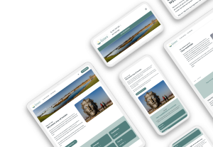 Laptop en telefoon met daarop de website van Limes Uitvaartzorg