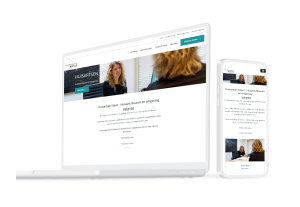 Laptop en telefoon met daarop de website van Huisartsen Kievit