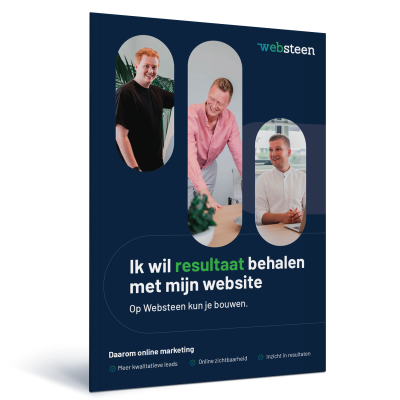 Voorblad onze online marketing brochure: Ik wil resultaat behalen met mijn website