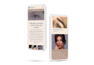 Laptop en telefoon met daarop de website van Sulaika Beauty by Nature