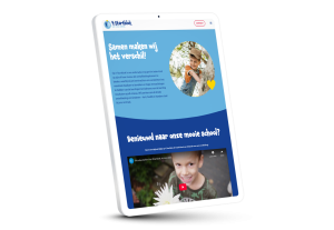 Laptop en telefoon met daarop de website van 't Startblok