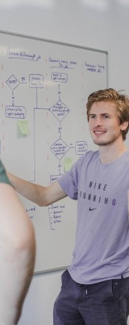 Developers discussing architecture