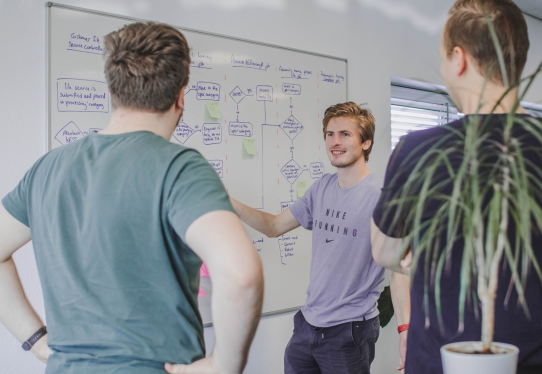 Developers discussing architecture
