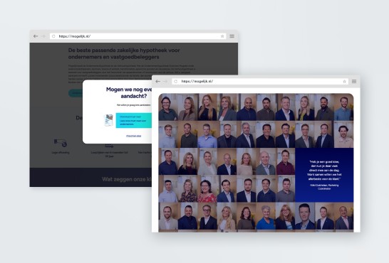 2 verschillende pagina's op desktop