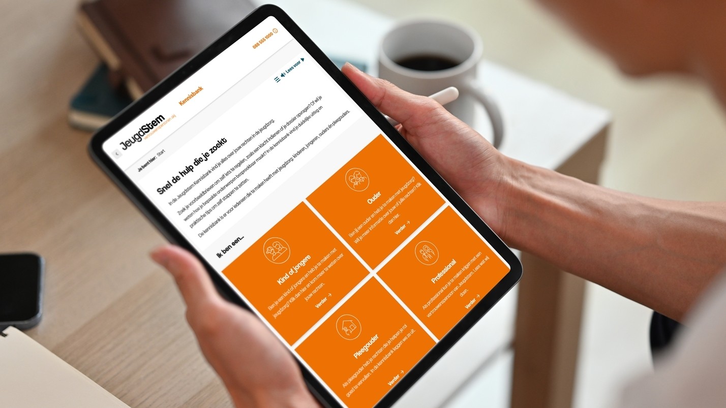 Kennisbank website met AI zoekmachine voor Jeugdstem